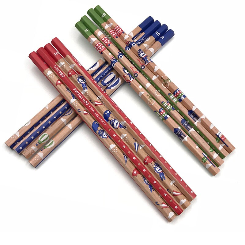 12pcs/Box Hexagonal HB Standard Pencils Soldier Sketch Drawing Pencils Set HB Non-toxic Pencils For School Students kids pencil