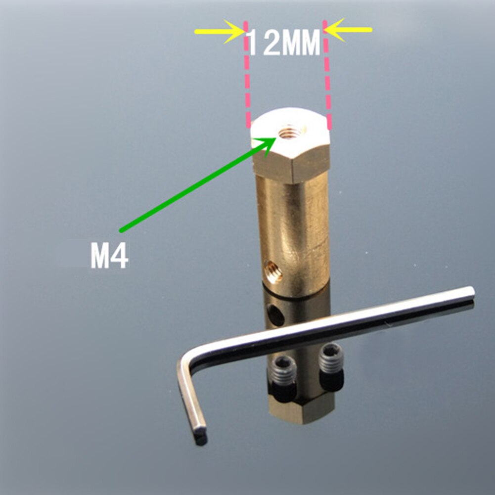 Manchon de connecteur d&#39;arbre de moteur pour voiture intelligente, en cuivre, extensible et rigide, 3/4/5/6/7/8mm, 1 pièce