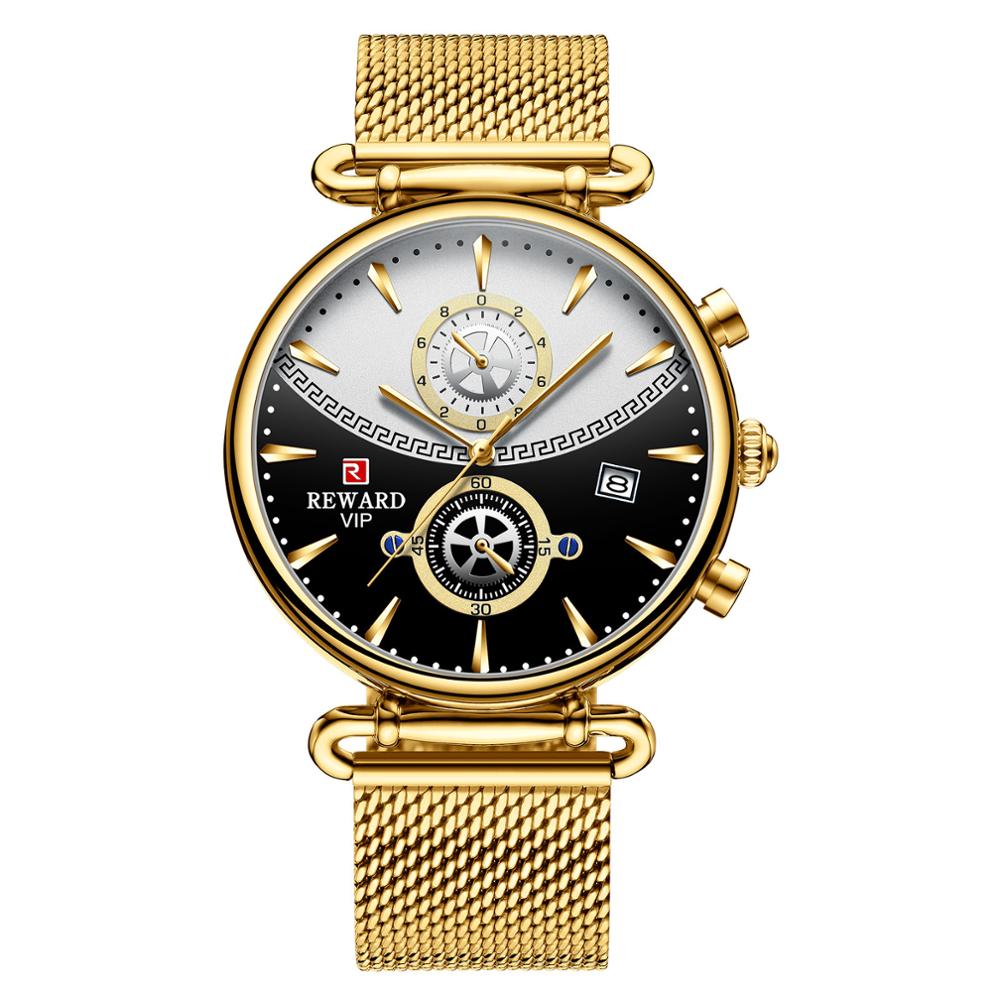 Belønning par ure luksus afslappet quartz herre ure mandlige armbåndsure ur homme часы женские top mærke reloj: Dreng-guld