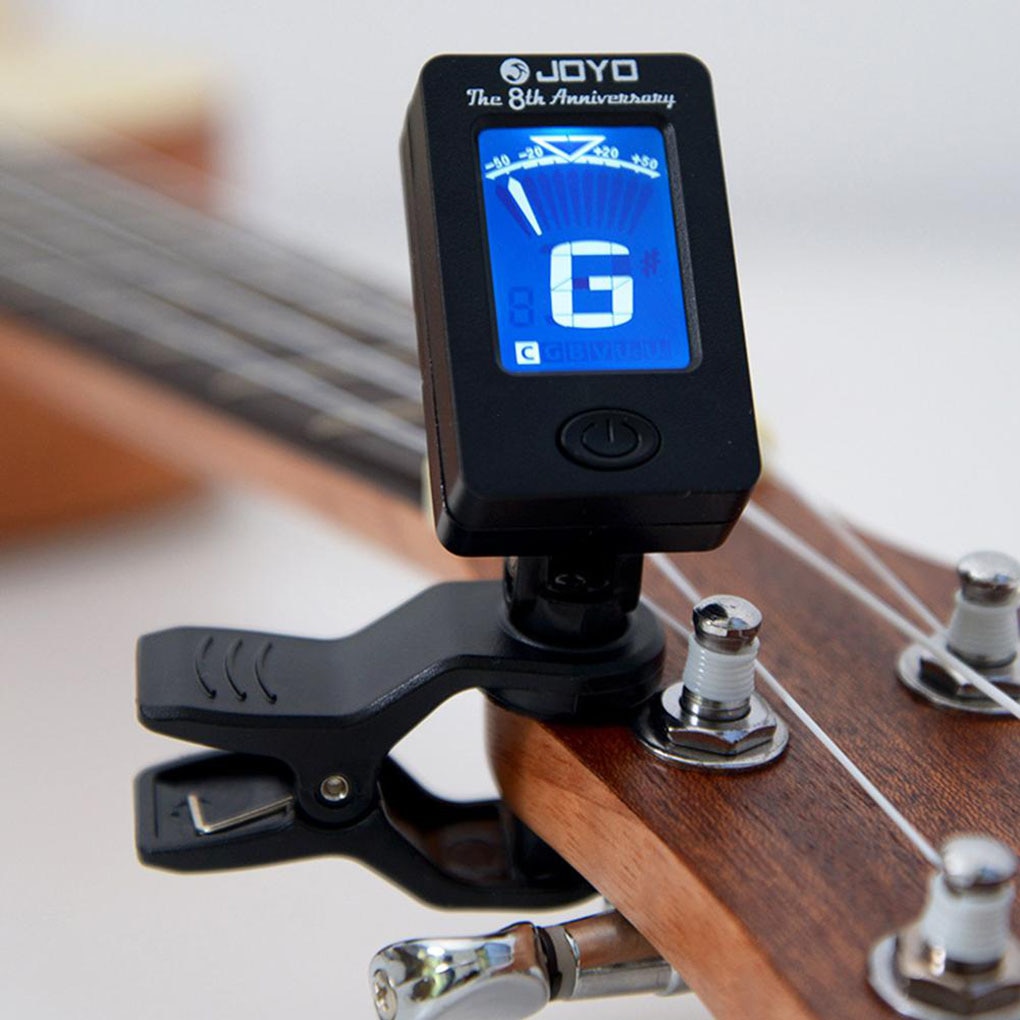 1 Pcs Lcd-scherm Gitaar Tuner Draaibare Clip-On Gitaar Tuner Snaarinstrument Accessoires