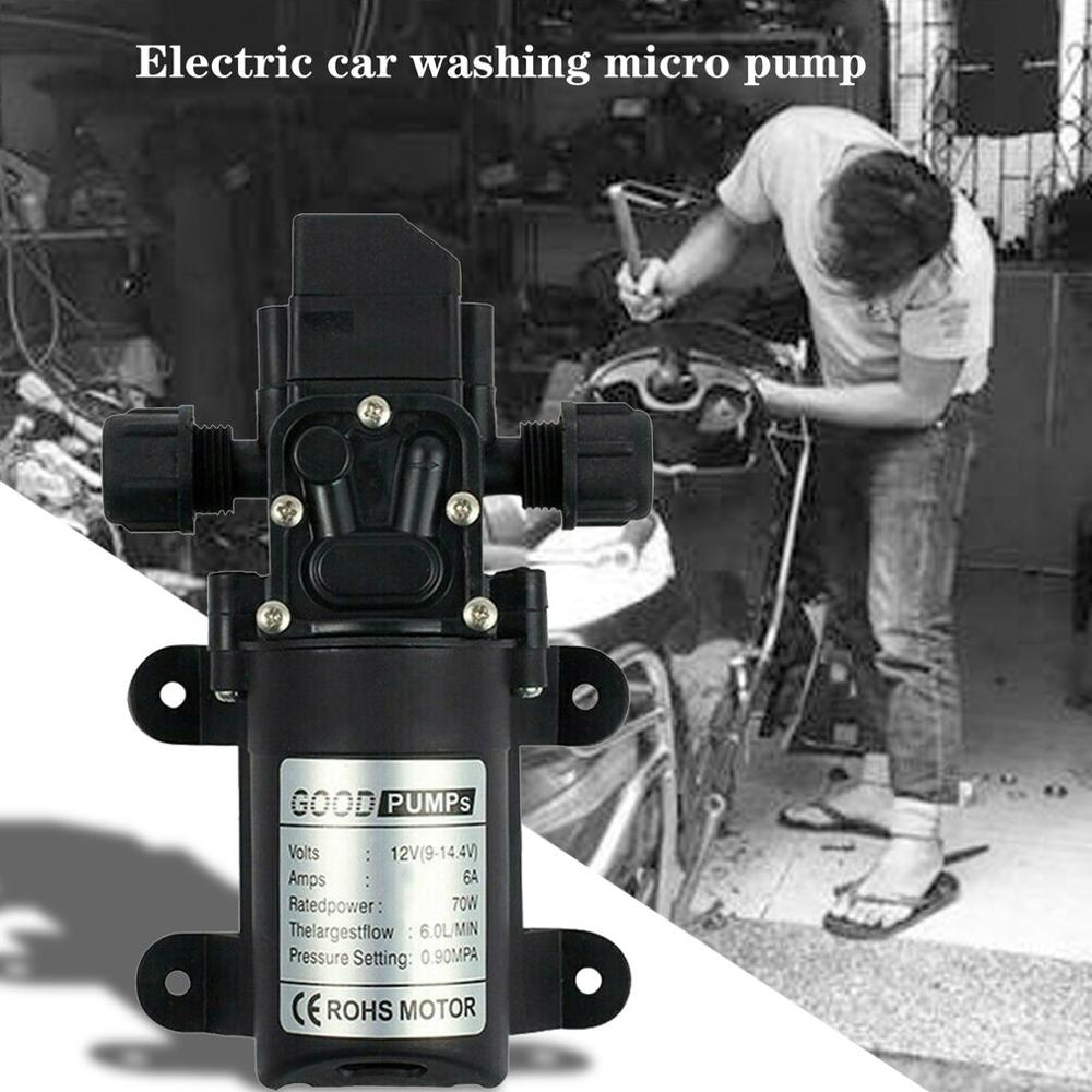 12V Water Pump 4.3Lpm Self-Priming Caravan Camping Boat Electric Car Wash Mini Pump Ribbed On Both Sides