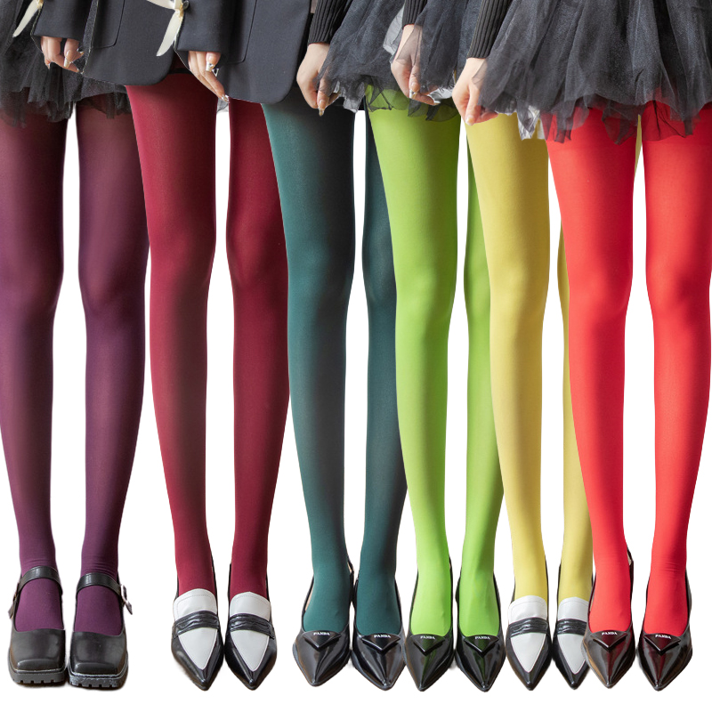 2025 Lente vrouwen 80D Denier Fluwelen Ondoorzichtige Panty Dames Kleurrijke Panty Stretch Panty Dressing Dopamine Kleuren