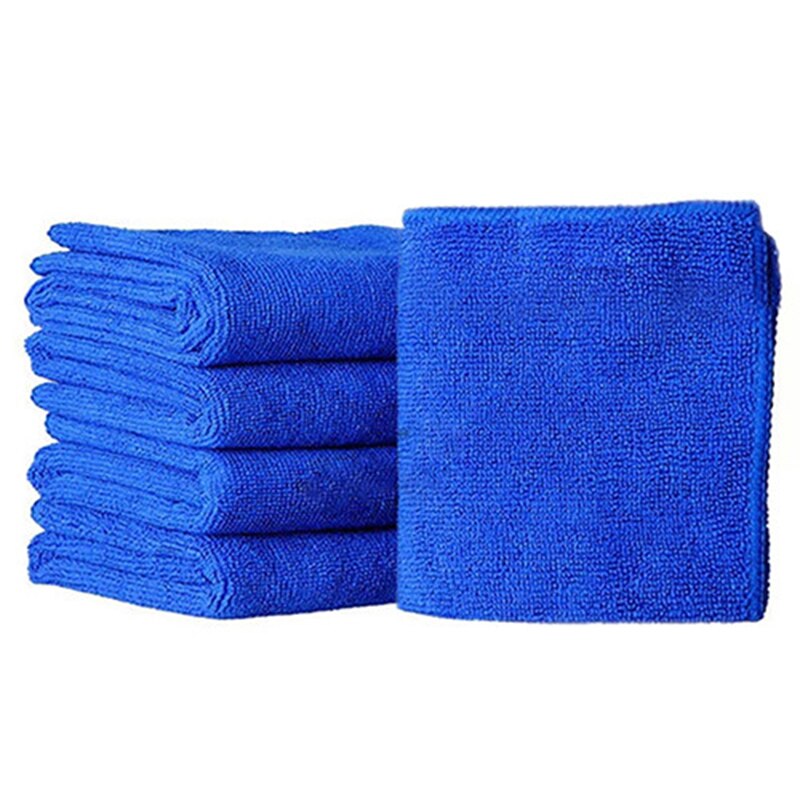 Serviette de nettoyage en microfibre 5 pièces | Chiffon de lavage doux absorbant, serviettes de nettoyage pour voiture, 25x25cm serviette de lavage antistatique pour la maison: 10pcs