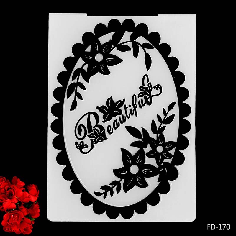 AZSG Butterfly Flowers Plastic Embossing Folder For Scrapbooking Type Photo Album Card Paper Craft Template Mold: FD-170