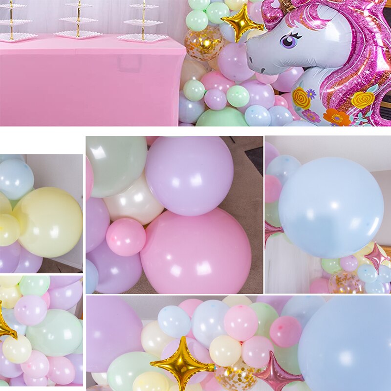 Ballonnen Guirlande Diy Premium Pastel Regenboog Eenhoorn Ballon Boog En Guirlande Kit Giant Eenhoorn Folie Voor Kid Volwassen Verjaardag Decor