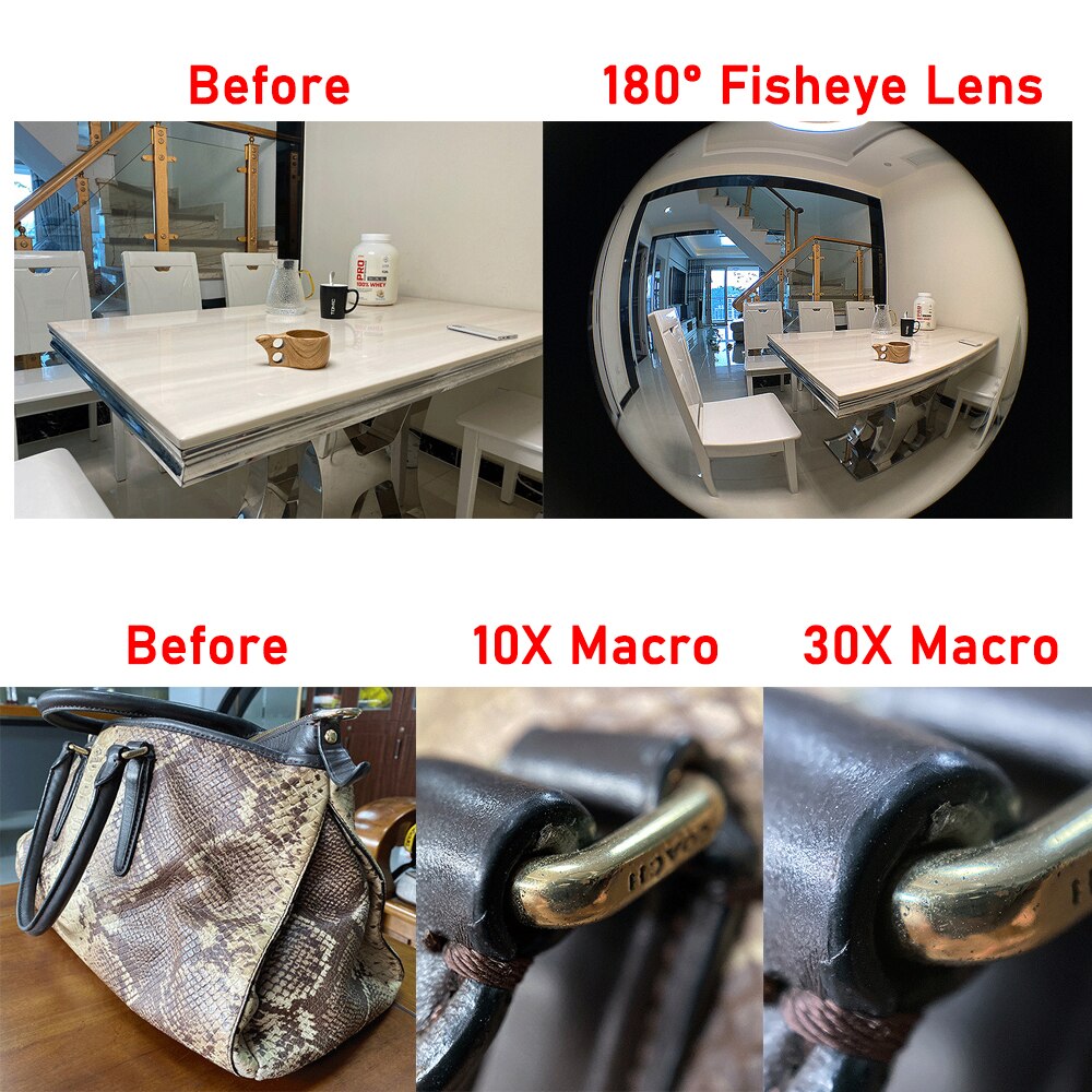 5 In 1 Telefoon Lens Case Kit 10X 30X Super Macro Lens Cpl Filter Fisheye 2X Telelens Cover Voor iphone 13 Mini/13 Pro Max