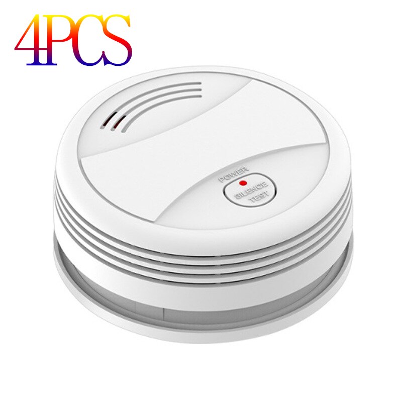 Tuya WIFI Smoke Detector Smart Smoke Alarm Home Security Alarm System Fire Alarm Smart Life Work With Google Home: 4PCS