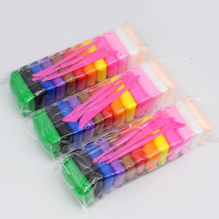 Lichte Klei Air Droog Polymer Plasticine Boetseerklei Super Licht Diy Zachte Creatieve Handgum Educatief Klei Speelgoed 12 Kleur/ set