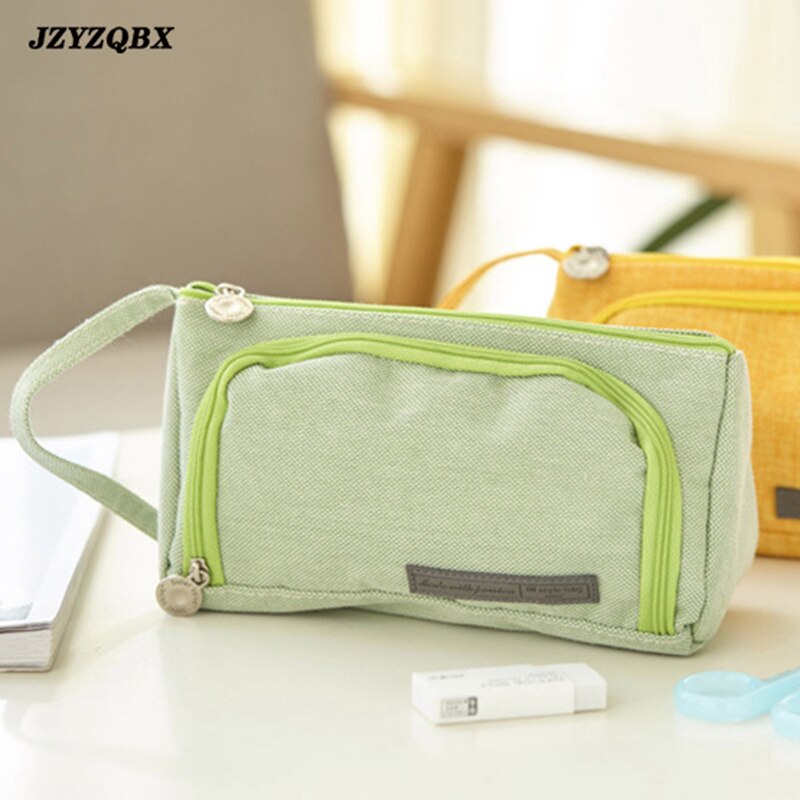 Pencil bag Cosmetic bag stationery Multifunction High capacity Storage Candy colors Cotton and Korean version Simple Storage