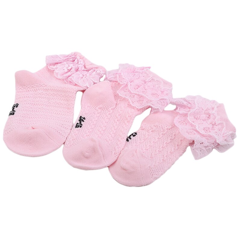 Meias curtas femininas doces retrô de renda Lolita com babados em algodão Princesa Meias para meninas Harajuku Macias e confortáveis ​​meias até os tornozelos sólidos