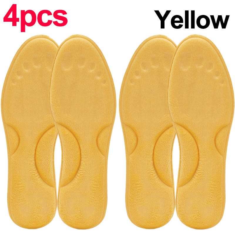 2Pairs Self Heating Insoles Thermostatic Thermal Insole Massage Memory Foam Arch Support Shoe Pad Heated Pads Winter Men Women