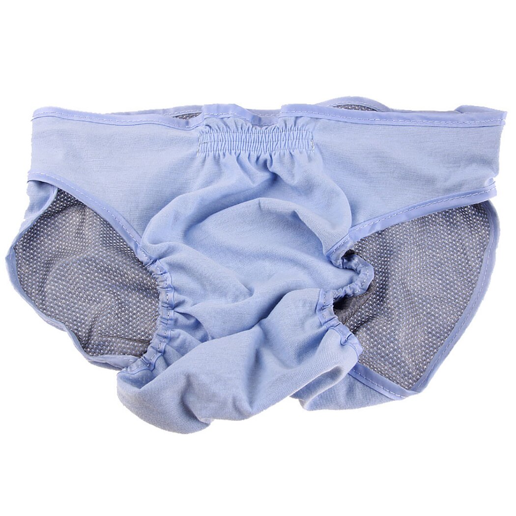 Pure Cotton Dog Diaper Reusable Adjustable Pet Diaper Dog Sanitary Pantie For Female Dogs Pet Cleaning Supplies: Blue / XS