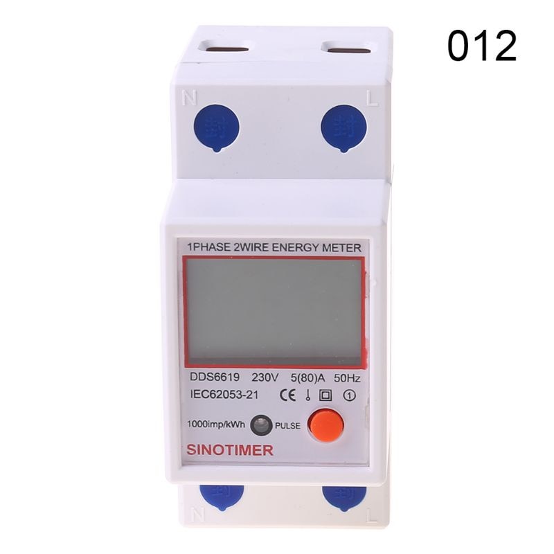 DDS6619 Rail LCD Digital Backlight Single Phase Energy Meter Multifunction kWh Power Consumption Wattmeter Electronic