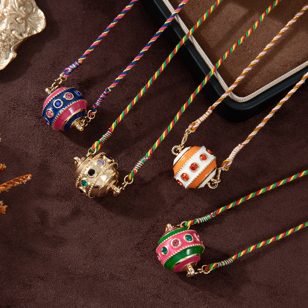 Colar cor tarot banhado a ouro, simples gota óleo ... – Grandado, image size:1200x1200