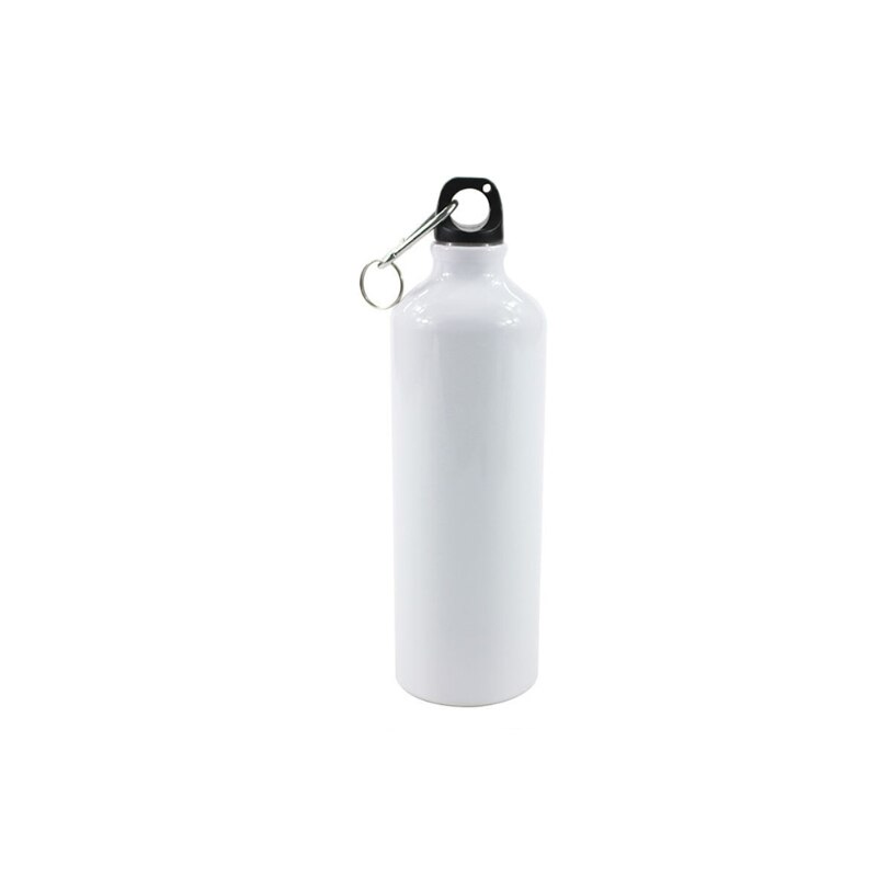 400/500/600/750ml Weiße Leere Sublimation Wasser Flasche mit Schraube Karabiner Haken Aluminium draussen Sport dicht für: Grün