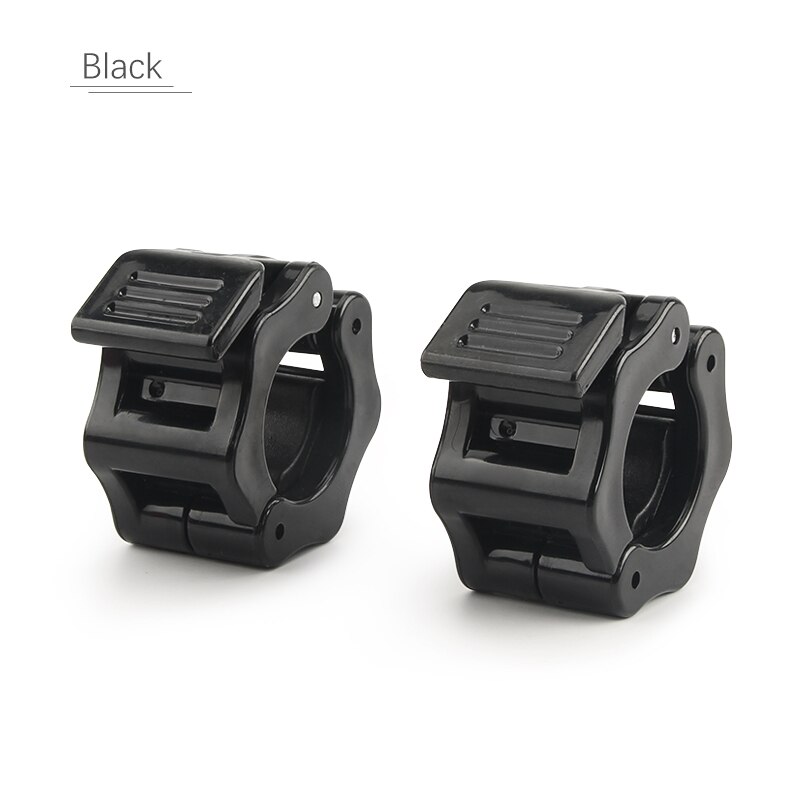 1 par pequeno barbell bloqueio 25mm haltere colarinho clipe haltere fivela braçadeira barra de levantamento de peso ginásio haltere fitness corpo edifício: Black