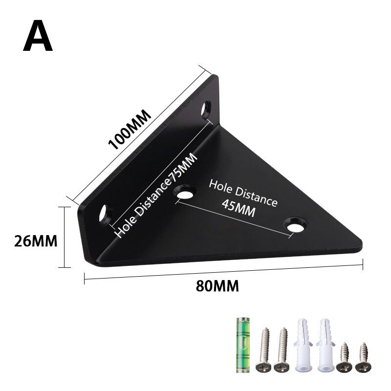 Triangle Invisible Bracket Support Wall Shelves Mount Tripod Partition Right Angle Fixed Bear Shelf Hardware Fit Furniture Mount: A