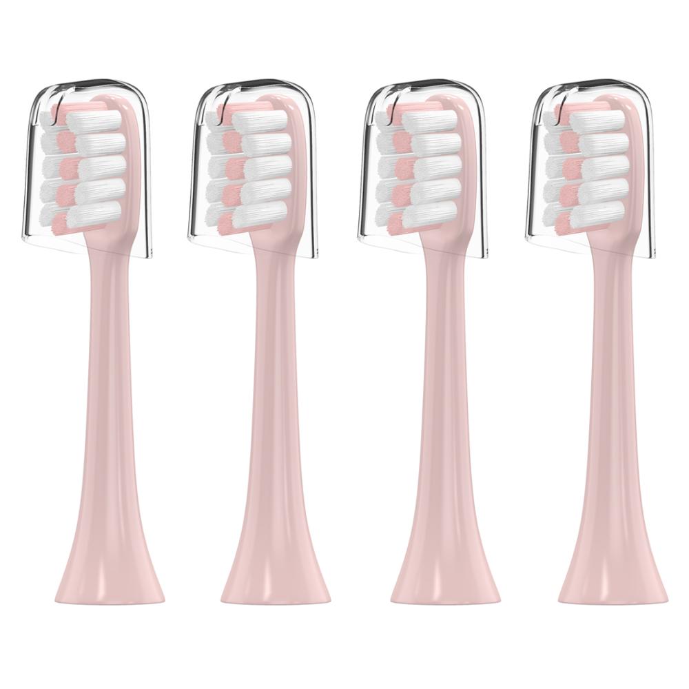 4pcs SOOCAS X3 X1 Replacement Toothbrush heads for Xiaomi electric tooth brush Ultrasonic Whitening Teeth Oral Hygiene: Silver