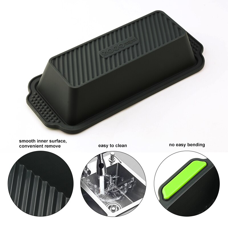 Rechthoekige Hoge Temperatuur Siliconen Brood Pan Mold Non-stick Bakken Tools