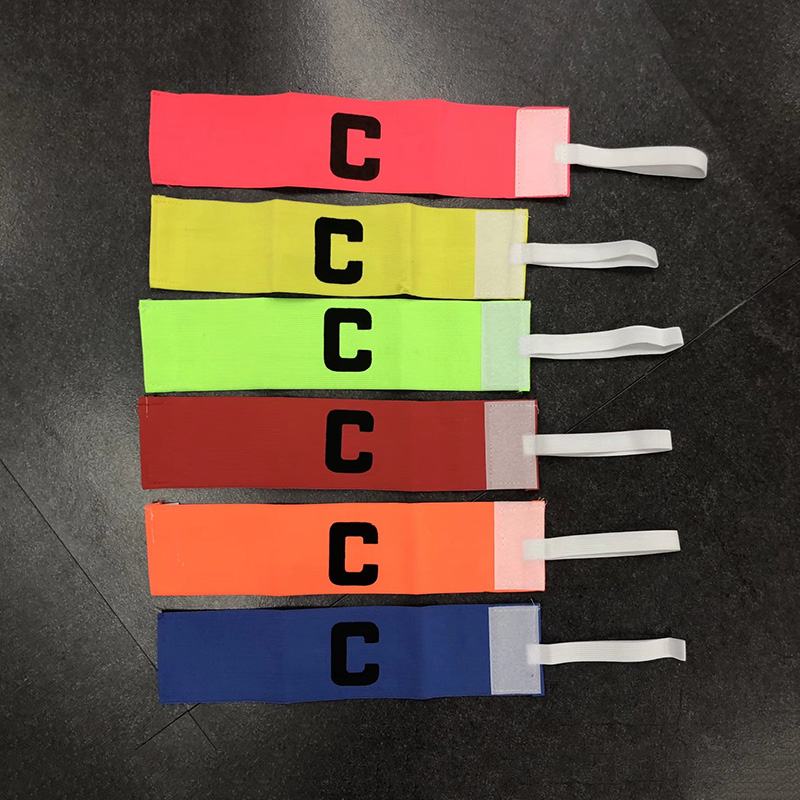 1 pc football game captain c word mark armband paste team leader c word nylon flexible for football sports accessories unisex