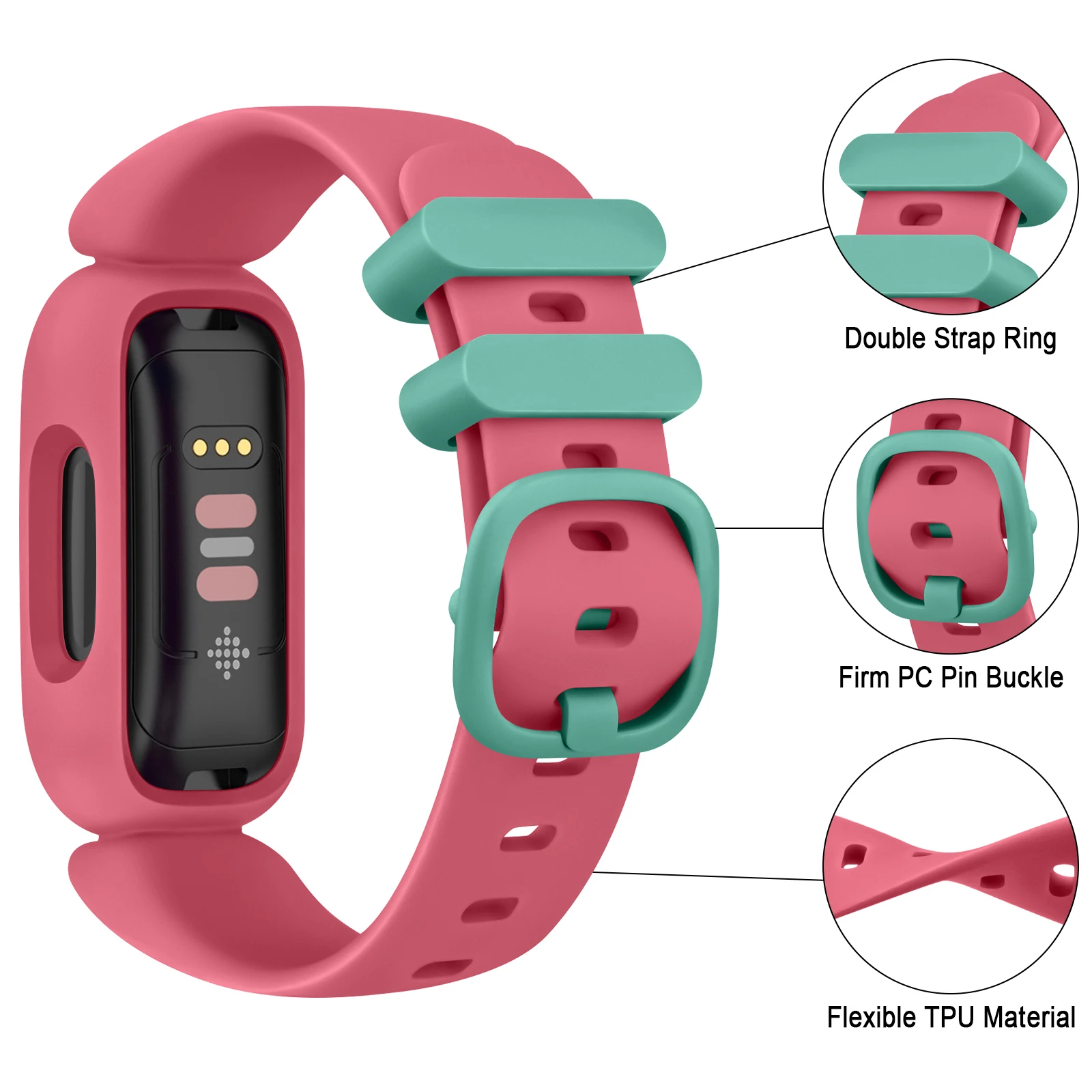 Urrem til fitbit inspire/inspire 2/ inspire hr/ace 2 3- remme armbånd til fitbit luxe armbånd udskiftningsurremme