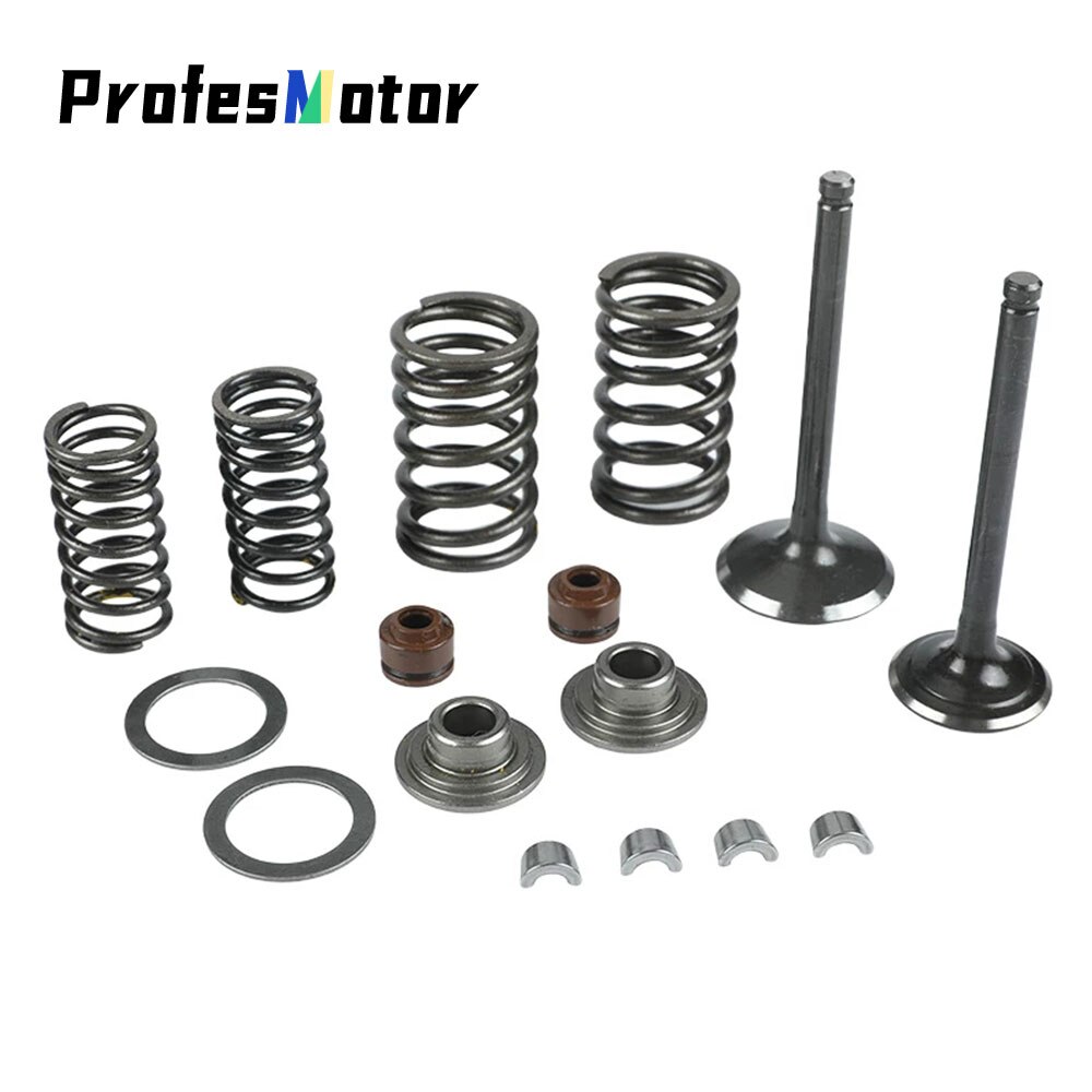 Motorcycle Intake Exhaust Valve comp Springs Cotter Seal Assy For Lifan 150 140 125cc Horizontal Engines Dirt Pit Bike ATV Quad