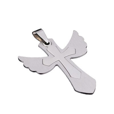 5pcs Europese en Amerikaanse klassieke cross titanium staal accessoires Christelijke religieuze 1.2mm dik roestvrij staal tag