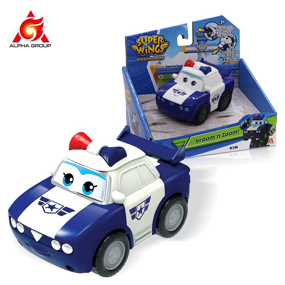 Super Wings Vroom n' Zoom - Series Pull Back Car Kids Clockwork Toy For Children's Birthday Surprise: Kim