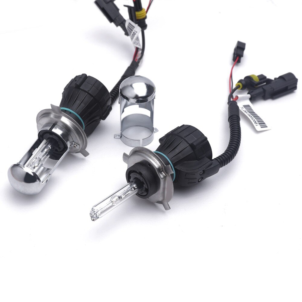 2 stk bi xenon  h4 lampe skjult bil forlygte udskiftning pærer  h4-3 bixenon hi/lo beam lys 4300k 5000k 6000k 8000k 10000k 12000k