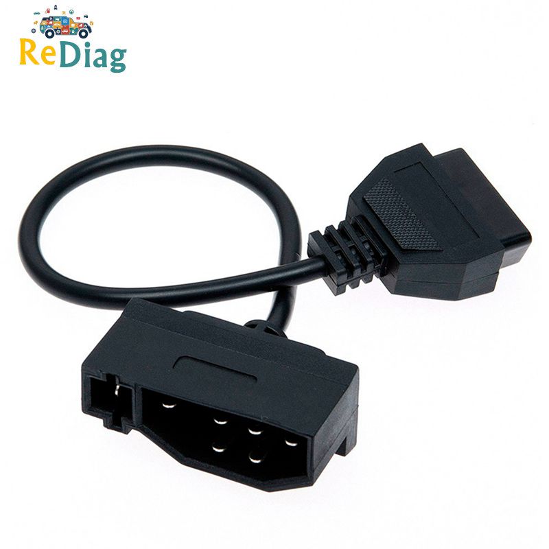 OBD1-conector OBDII de Cable para Ford 7 pines macho a OBD2, 16 pines hembra para Ford 7, convertidor de Pin,