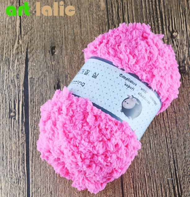 Super blødt glat chunky akryl dobbelt strikkeuldsgarn farverigt boldgarn til gør-det-selv strikning babytøj hue: Rose