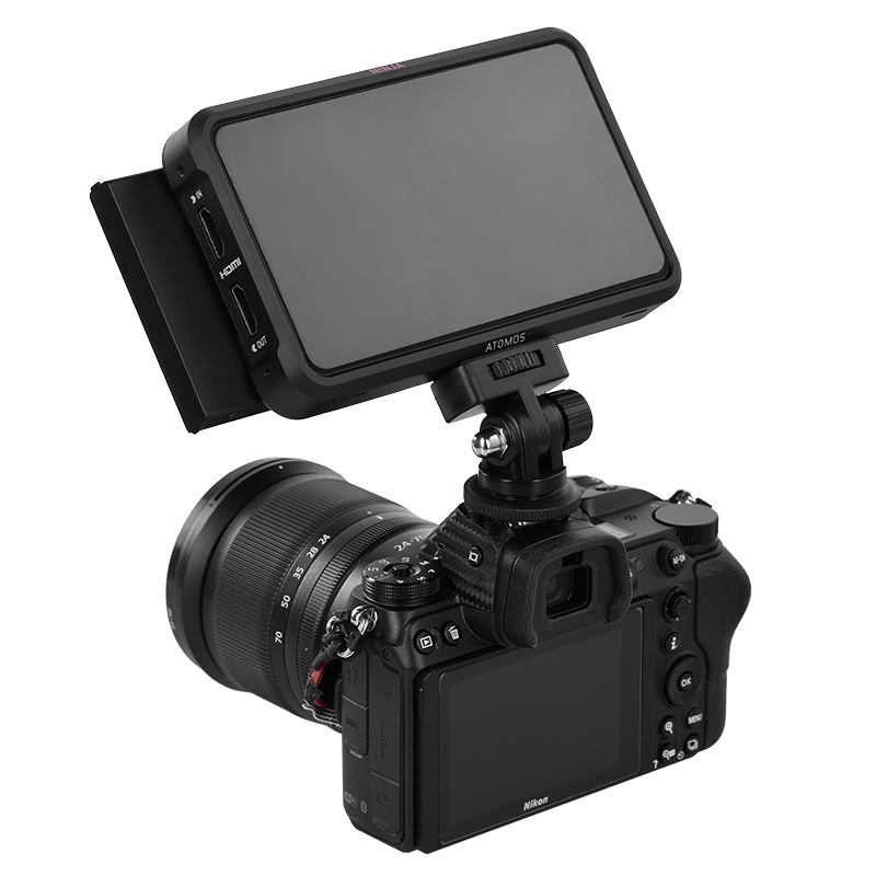 Mini soporte para Monitor, cabezal de trípode, adaptador de zapata fría de 1/4 pulgadas para montaje de Monitor de cámara, Flash, micrófono, luz de relleno LED