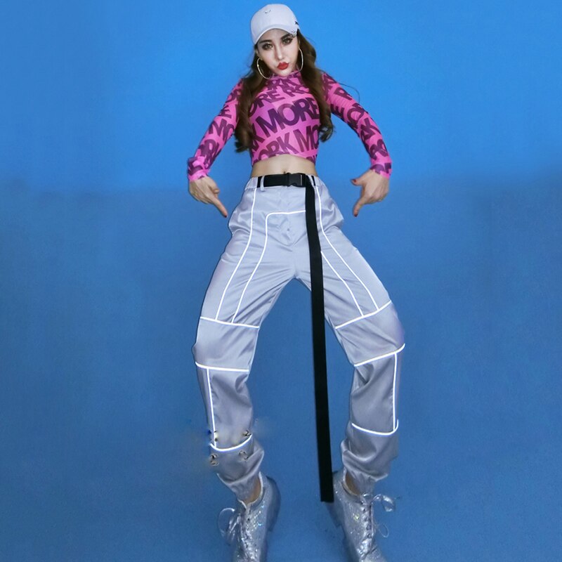 Hip Hop Costumes Women Street Dance Clothing Jazz Modern Performance Wear Nightclub Singer Dj Ds Adults Rave Outfit DNV12335