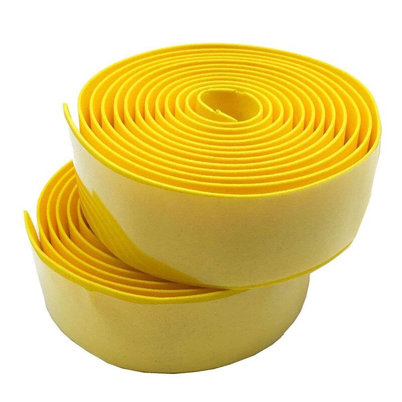 2 stk cykelstyr bælte cykel cykel styr tape wrap med 2 bar stik cykel cykel rem: Gul