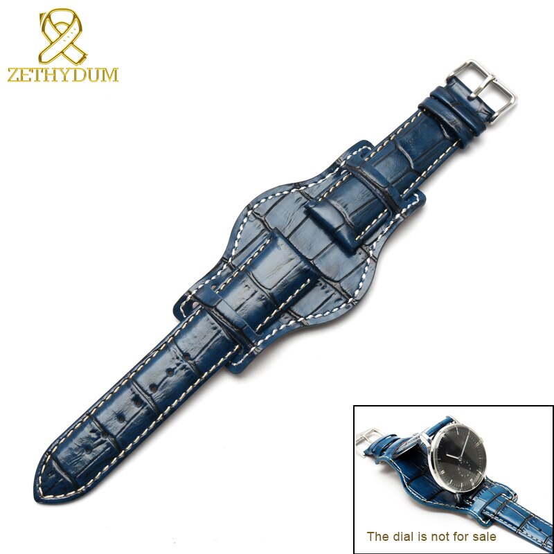 Lederen Armband 18 Mm 20 Mm 22 Mm Herstellen Van Horloge Riem Heren Horlogeband Met Mat Horloges Band Bamboe Graan polsband