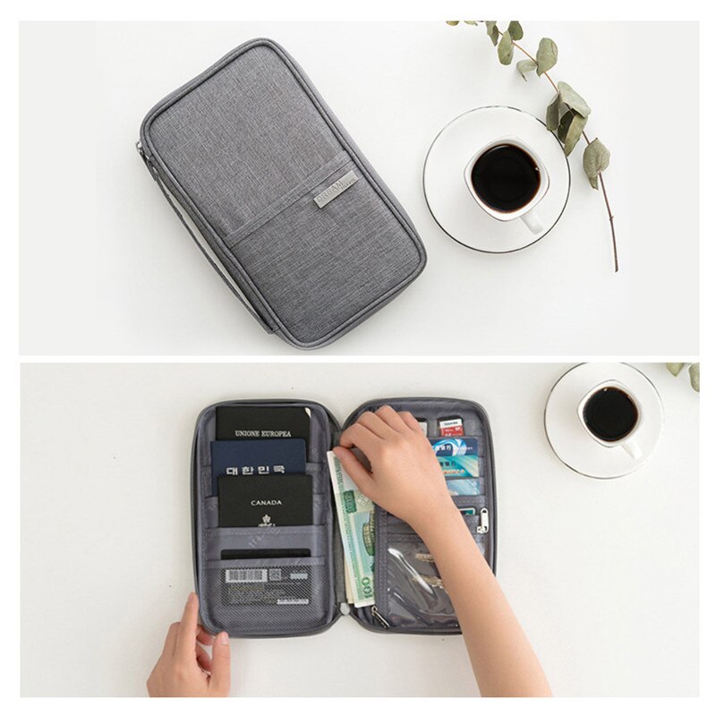 Sports Bag For Passport Cover Holder Card Package Credit Card Holder Wallet Organizer Sports Hiking Camp Document Bag