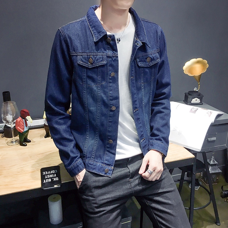 Chaqueta vaquera Vintage para Hombre, cazadora estilo Hip Hop, S-5XL,