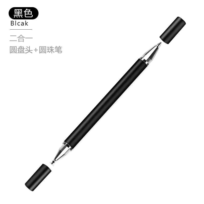 2in1 Capacitive Pen Touch Screen Drawing Pen Stylus With Conductive Touch Sucker Microfiber Touch Head For Tablet PC Smart Phone: Black1