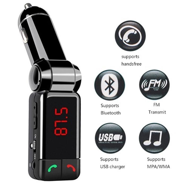 FM Modulator Auto MP3 Spieler Freihändiger Drahtloser Bluetooth Bausatz Fm Sender LED Auto Mp3 Spieler USB Ladegerät Auto Zubehör