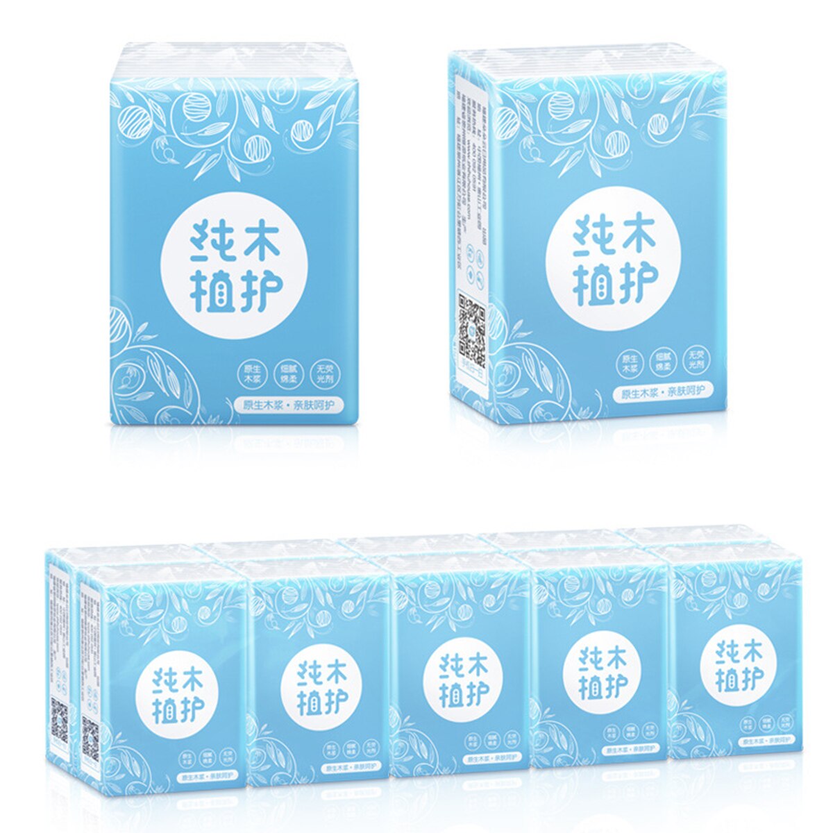 10 Pack Mini Portable Handkerchief Paper Pocket Tissue 3-ply Wood Pulp Travel Tourism Paper Tissue 8 Sheets