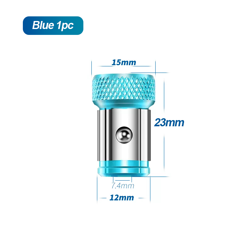 Magnetische schroefring Metalen bit Sterke magnetiseurringschroef Magnetische houders voor 1/4 inch/6,35 mm schroevendraaier Krachtige bits: Blauw