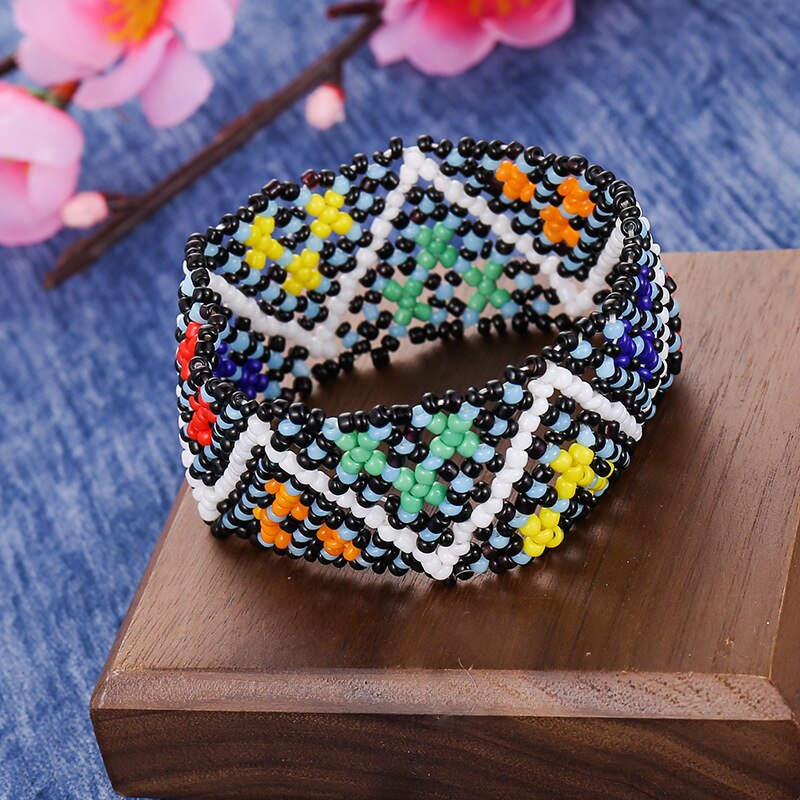Svärdotter mia mizhu-serien populärt elastiskt armband för damer enkelt handvävt armband i strandsemesterstil: 2156 12