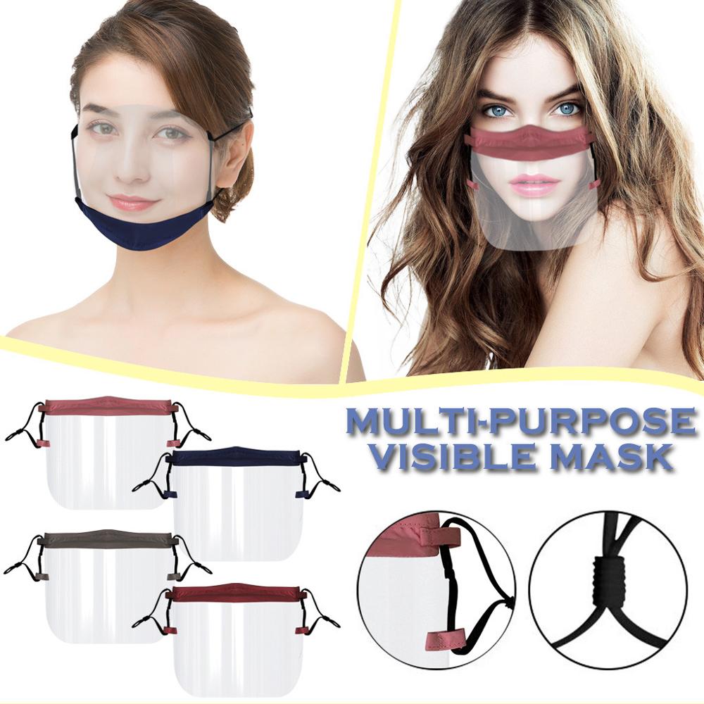 Mannelijke Dame Transparante Plastic Masker Chef Keuken Service Masker Anti-Splash Respirator Cover Mond Masker Sheild