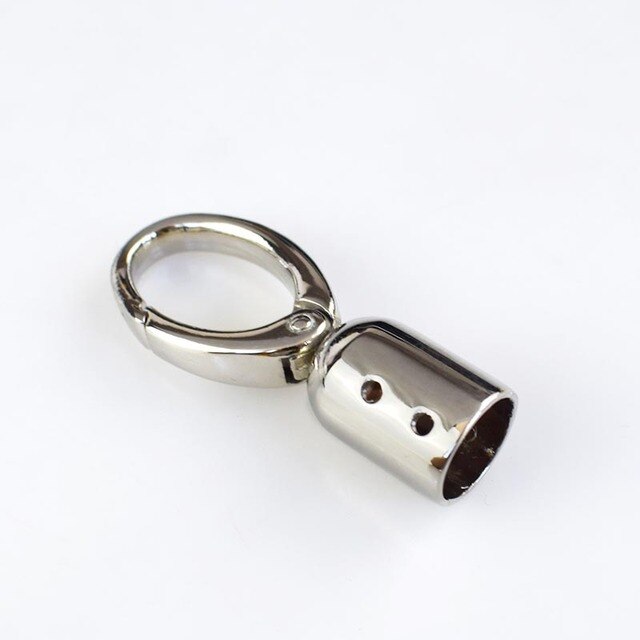4Pcs Meetee Metalen Kwastje Cap Clip Sluiting Zak Gespen Bag Strap Cord Stopper Riem Haak Handtas Hanger Diy Hardware accessoires: KY524-Silver