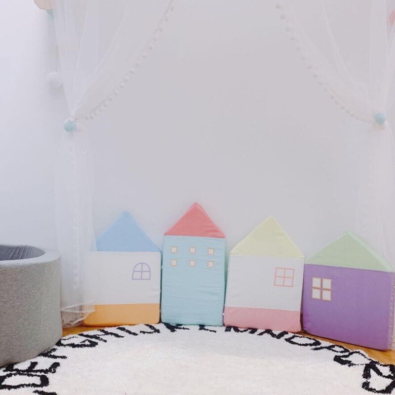 Nordic Stijl Kleine Huis Bed Hek Wieg Bumper Bescherming Vangrail Afneembare Wasbare Kinderkamer Home Decor: Style 11