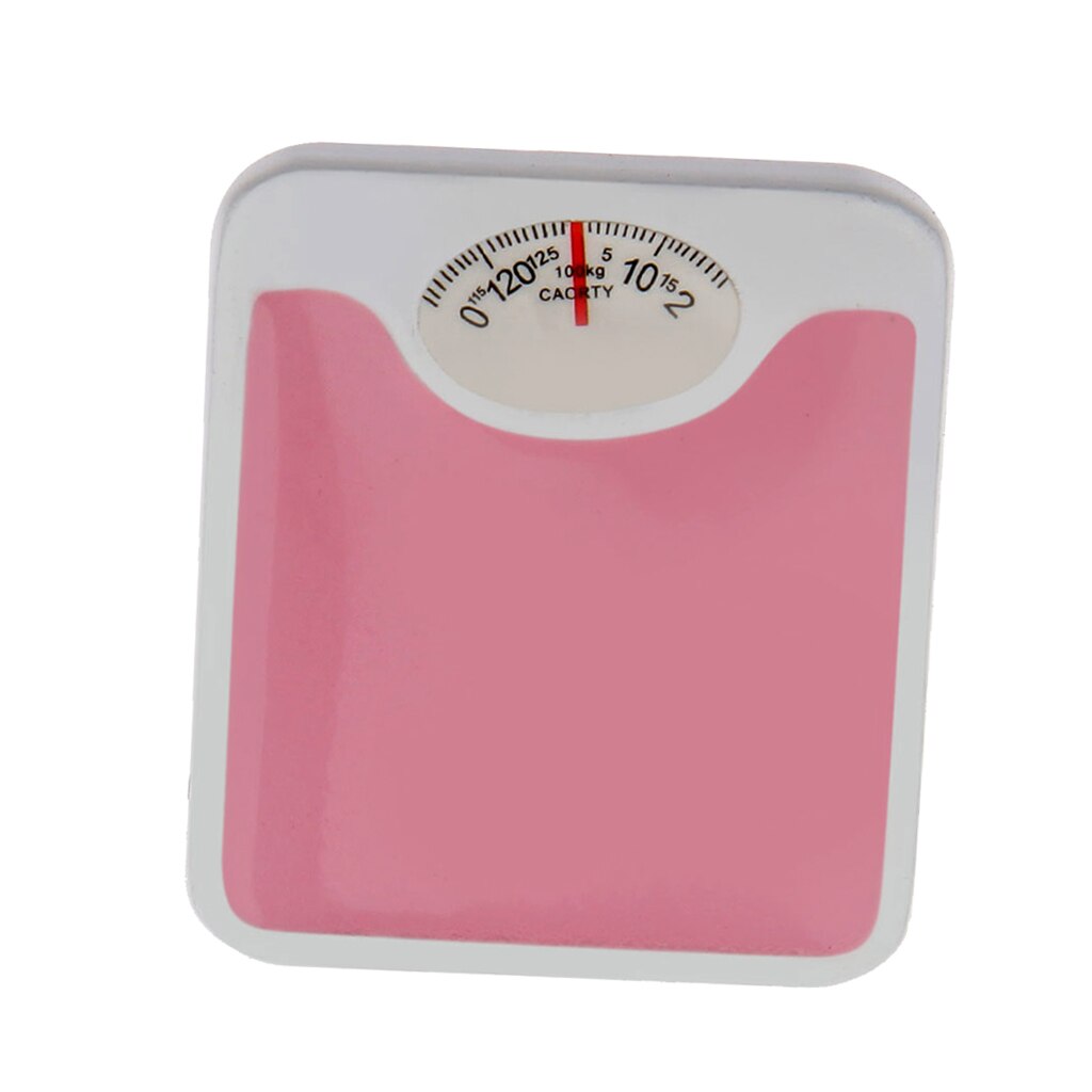 1:12 poppenhuis miniatuur roze weegschaal badkamer accessoires voor thuis