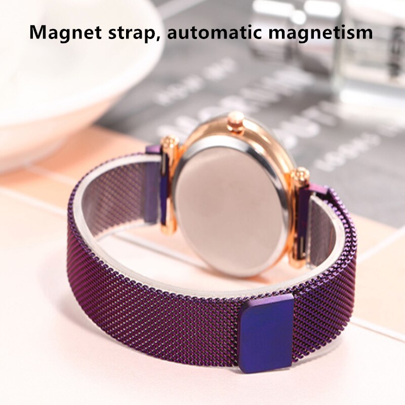 Luxe Dames Magnetische Sterrenhemel Klok Vrouwen Armband Horloges Diamond Vrouwelijke Quartz Horloges Relogio Feminino Zegarek Damsk