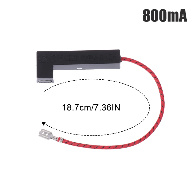 Fusible de alta presión para horno microondas, repuesto integrado de alto voltaje, accesorios para microondas, 5KV, 0,8a, 700mA, 800mA, 900mA: Oro