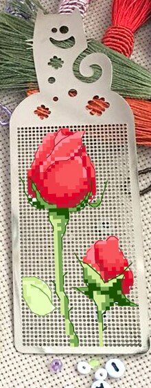 Neue DIY Handwerk Stich Kreuz Stich Lesezeichen Metall Silber Goldene Hand Stickerei Handwerk Gezählt Kreuz-Stitching Kit: CJBK35