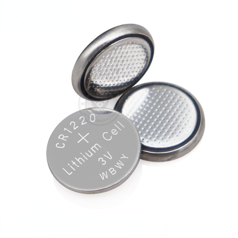 100 PCS CR1220 3V Environmental Protection Button Cell Toy Luminous Clock Remote Control Lithium Manganese Battery.